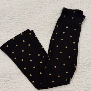 Gap Girls Leggings with Gold Heart Print